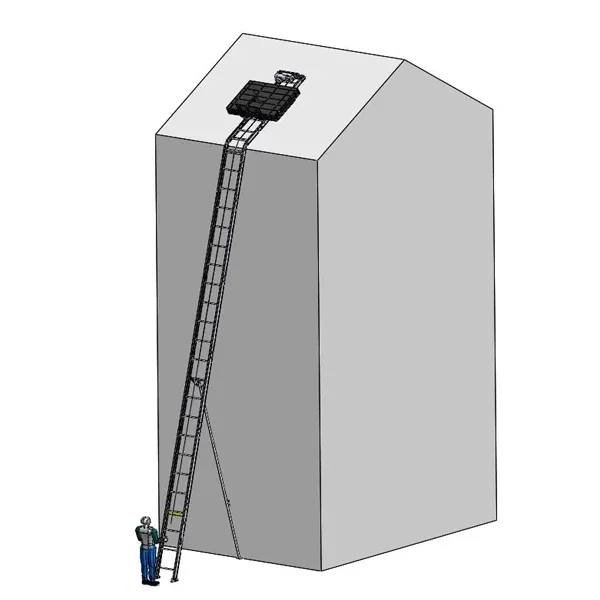 Hot Custom Automatic Alum Electric Ladder Lift Solar Panel Lifter Ladder Capacity 200-250kg