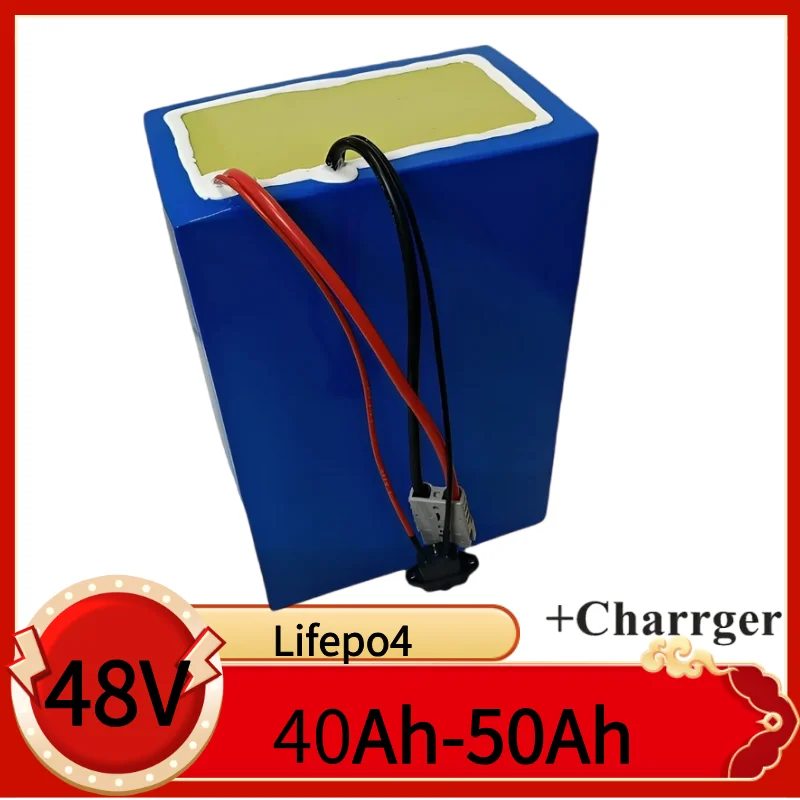 

48V 50Ah Lifepo4 48v 40AH аккумулятор Bluetooth BMS APP 16S para 2000w Scooter bicicleta triciclo barco go cart + cargador