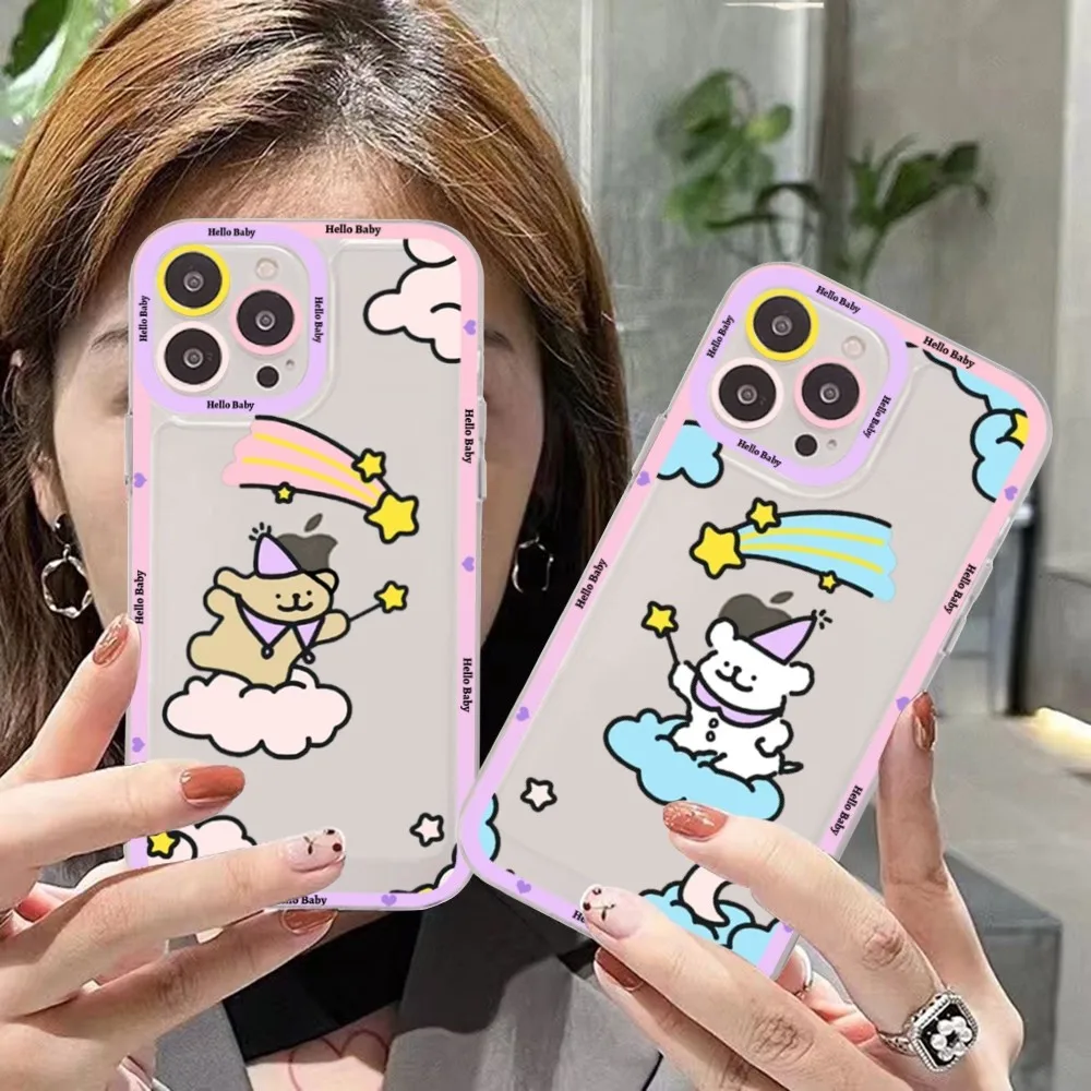 Line AIN-Coque de téléphone portable maltaise mignonne, étui transparent pour Samsung S 20 21 22 23 lite plus ultra