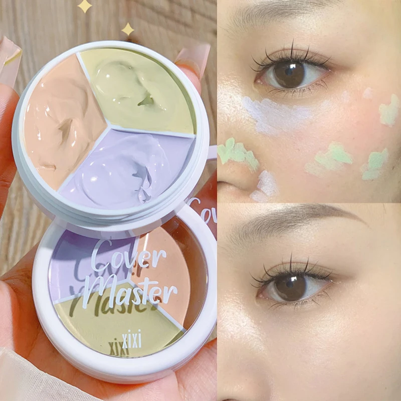 Multifunction Modify Skin Tone Concealer Foundation Cream Cover Acne Spots Dark Circles Moisturizing 3 Colors Concealer Cream