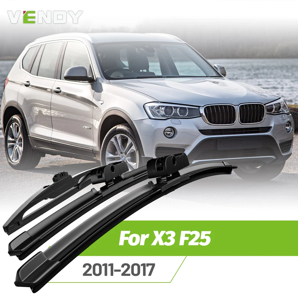 Vordere und hintere Wischerblätter-Set für BMW X3 F25 2011–2017, Windschutzscheiben-Regenbürsten, 26 Zoll + 20 Zoll + 13 Zoll