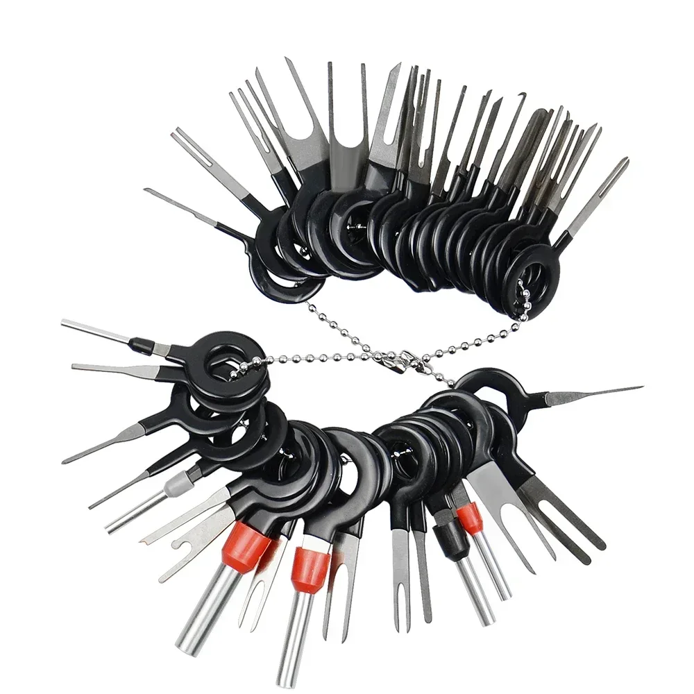 Remove Tool Auto Car Plug Circuit Board Wire Harness Terminal Removal Tool Pick Connector Crimp Pin Back Needle 11pcs