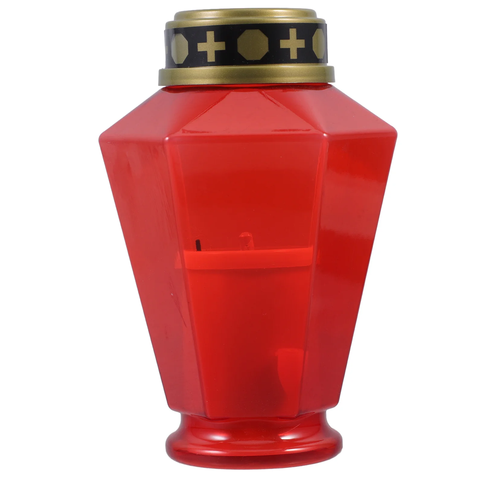 الصليب الشمسي عديم اللهب الإلكتروني Led لتزيين حديقة المقبرة والكنيسة بالطاقة الخفقان المقاومة للماء #4