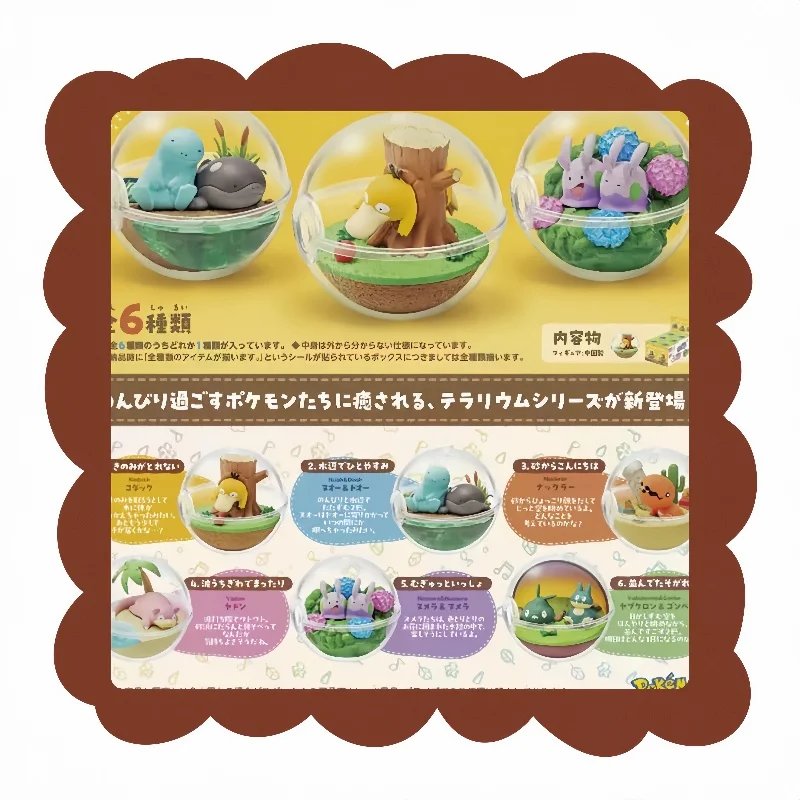 

Re-Ment Original Pokémon Terrarium Collection Series Pikachu Spinda Snorlax Latios Jolteon Aron Oshawott PVC Action Figure Toys