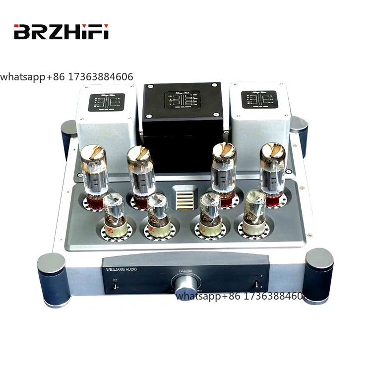 Audio A40 40W*2 Home Theater Stereo Amplifier Audiophile Push-pull EL34 Tube Power Amp Aluminum Receivers Amplifiers