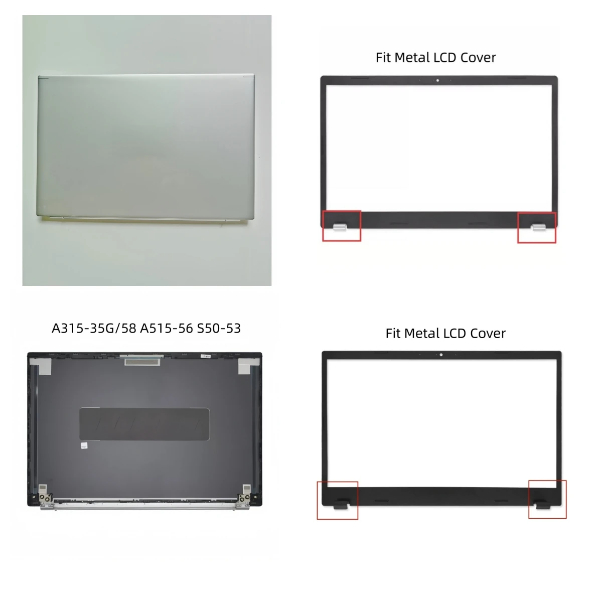 New Laptop LCD Back Cover Screen Lid Cap For A515-56 S50-53 N20C5 A515-56G A315-35 LCD Bezel Frame