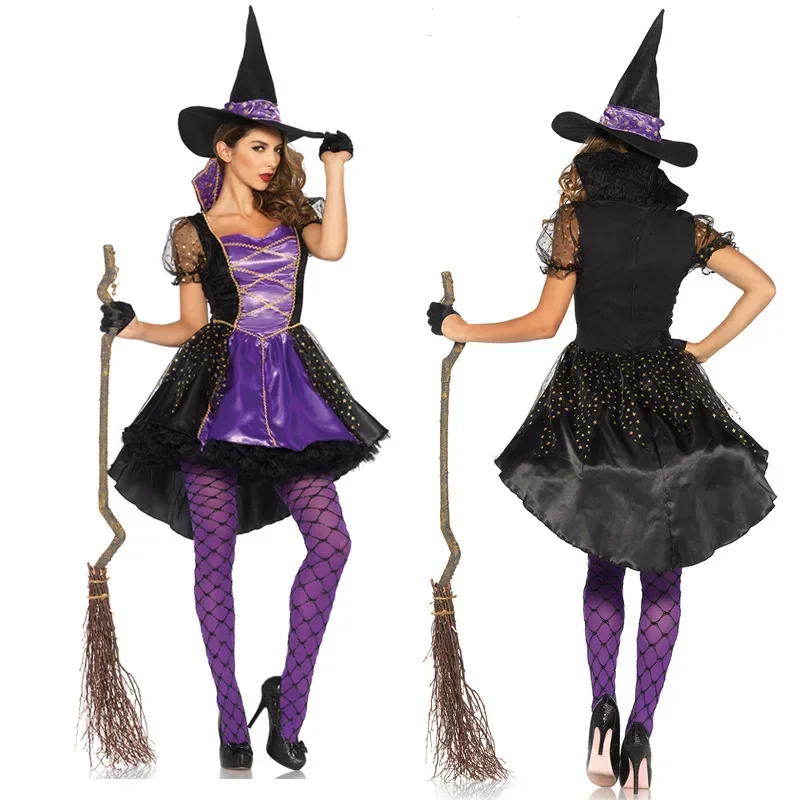 Halloween Carnival Holiday Party Witch Costume Crafty Vixen Swallowtail Witch Costumes Dress Dresses For Women Adult