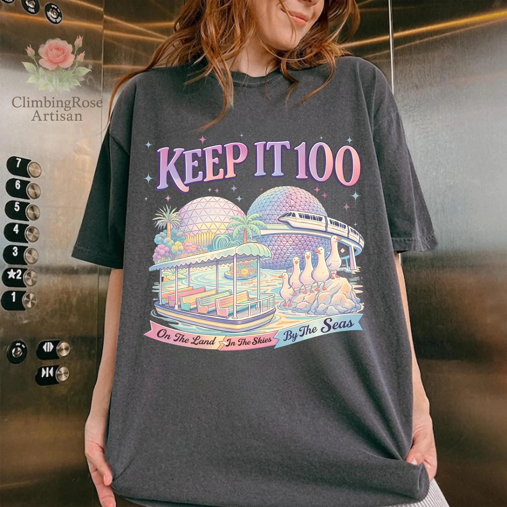Summer Women's Vintage Keep It 100 T-Shirt Unisex Cotton and Breathable Short Sleeve Streetwear Oversized Loose Casual