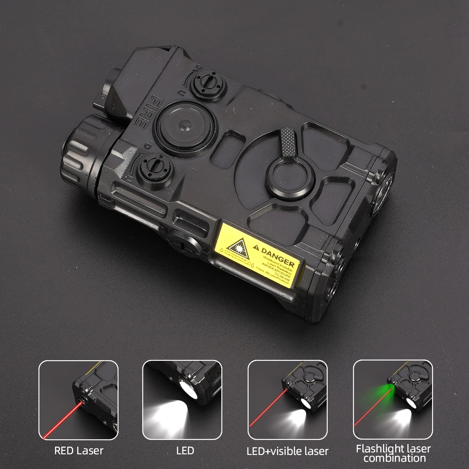 

689 Toy Model Tactical Rechargeable Laser Flashlight Sight Combo 20mm Rail Mount System.