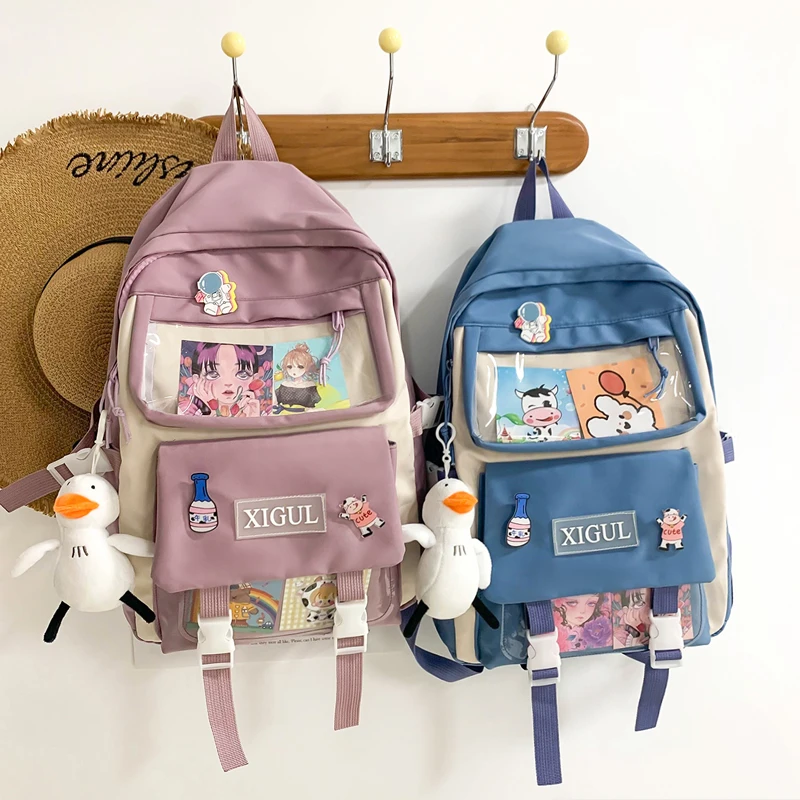 

Kawaii kids backpack Cartoon Student school bags for girls fashion Nylon Female Backpack Cute High Capacity kids bags for girl