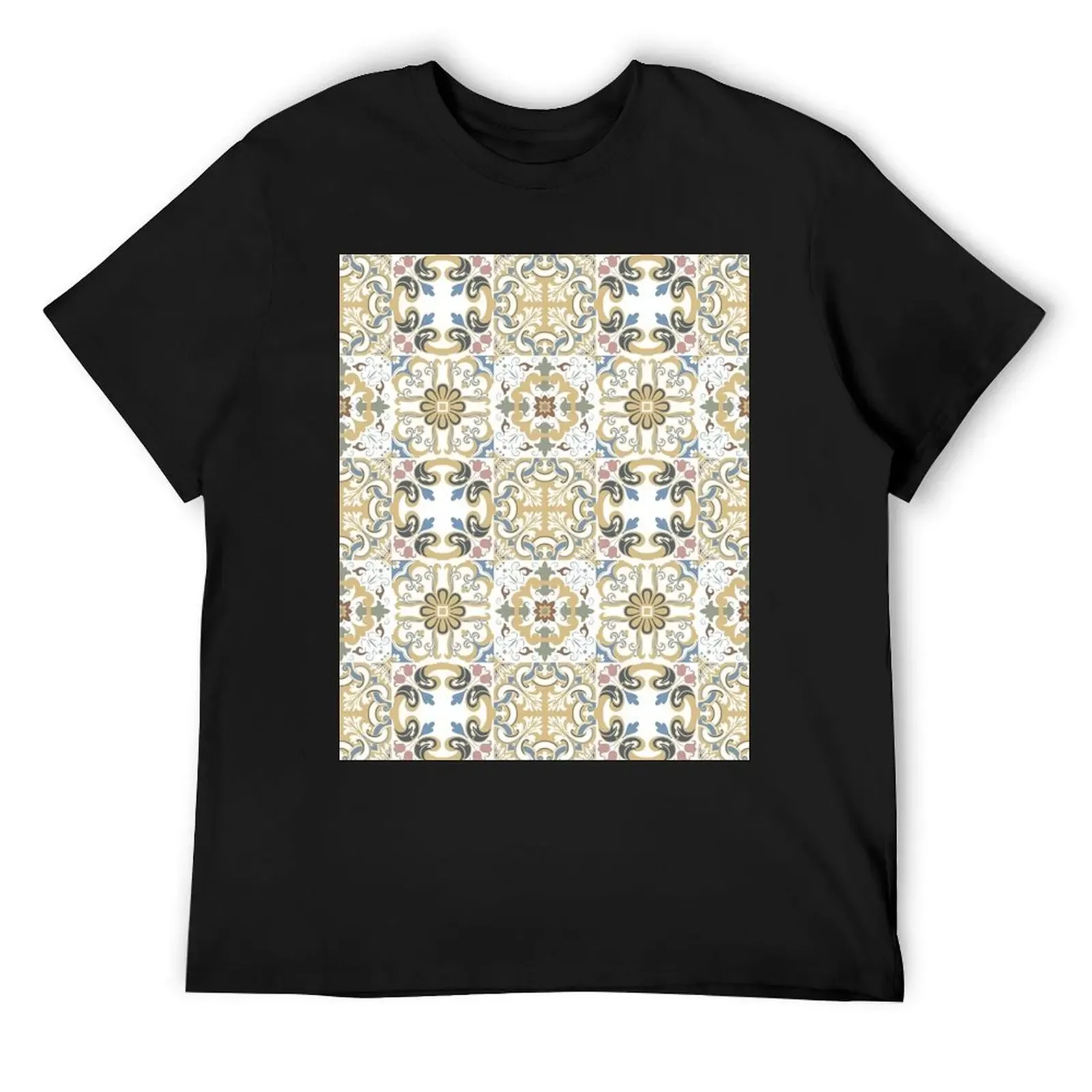 Vector set of Portuguese tiles patterns. Collection of colored patterns for design and fashion. T-Shirt