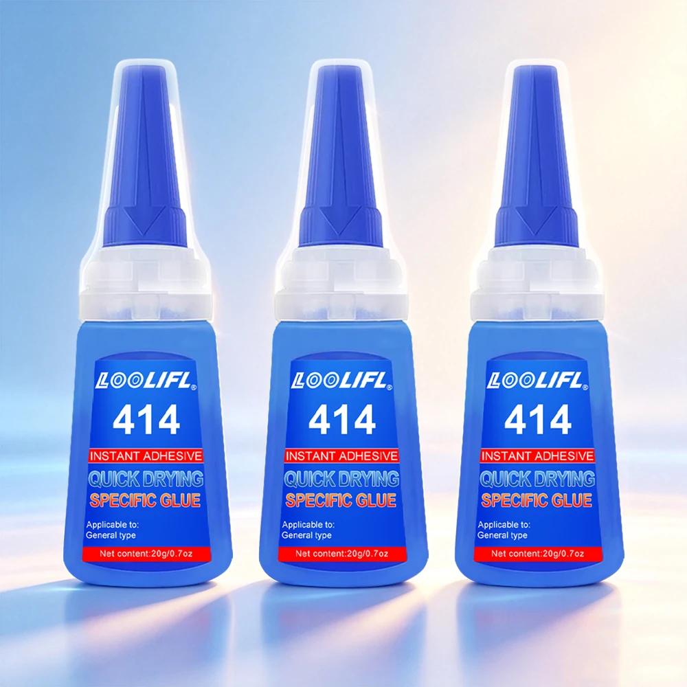 414 Instant Adhesive Super Strong Quick Dry Glue Transparent Glue Multi-Material Repair for Plastic Metal Wood Rubber Ceramic