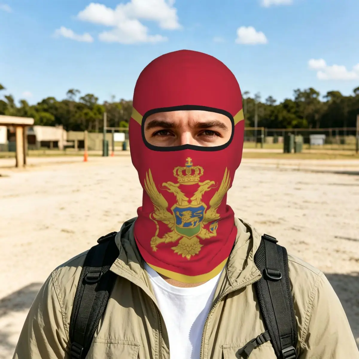 Montenegro Flag Balaclava Full Face Mask Breathable Motorcycle Winter Warm Full Cover Caps Neck Windproof Dustproof Cycling Caps
