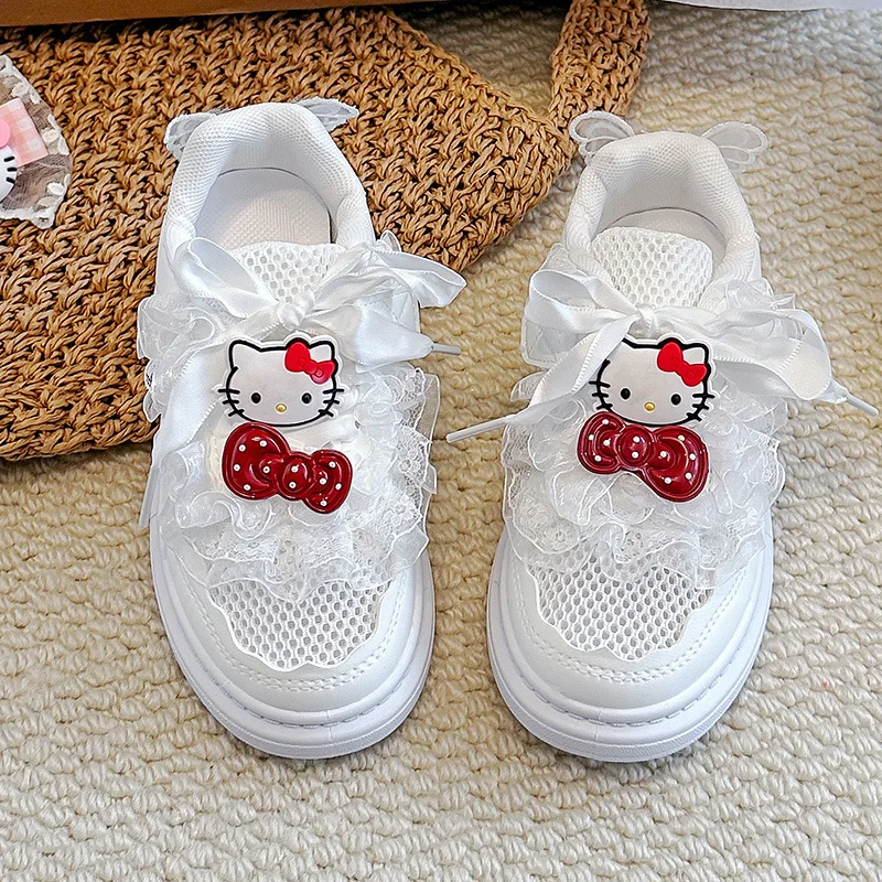 New Summer Kids Mesh Sports Shoes Hollow White Skate Shoes Big Kids, Breathable Seasonal Children's Footwear Collection