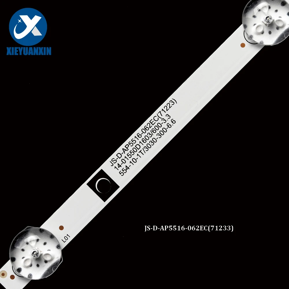 8 sztuk 554mm dla ATA 55 cal podświetlenie LED TV Strip 6Leds 6V i 1W JS-D-AP5516-062EC(71233) TV naprawa LY550-DH01