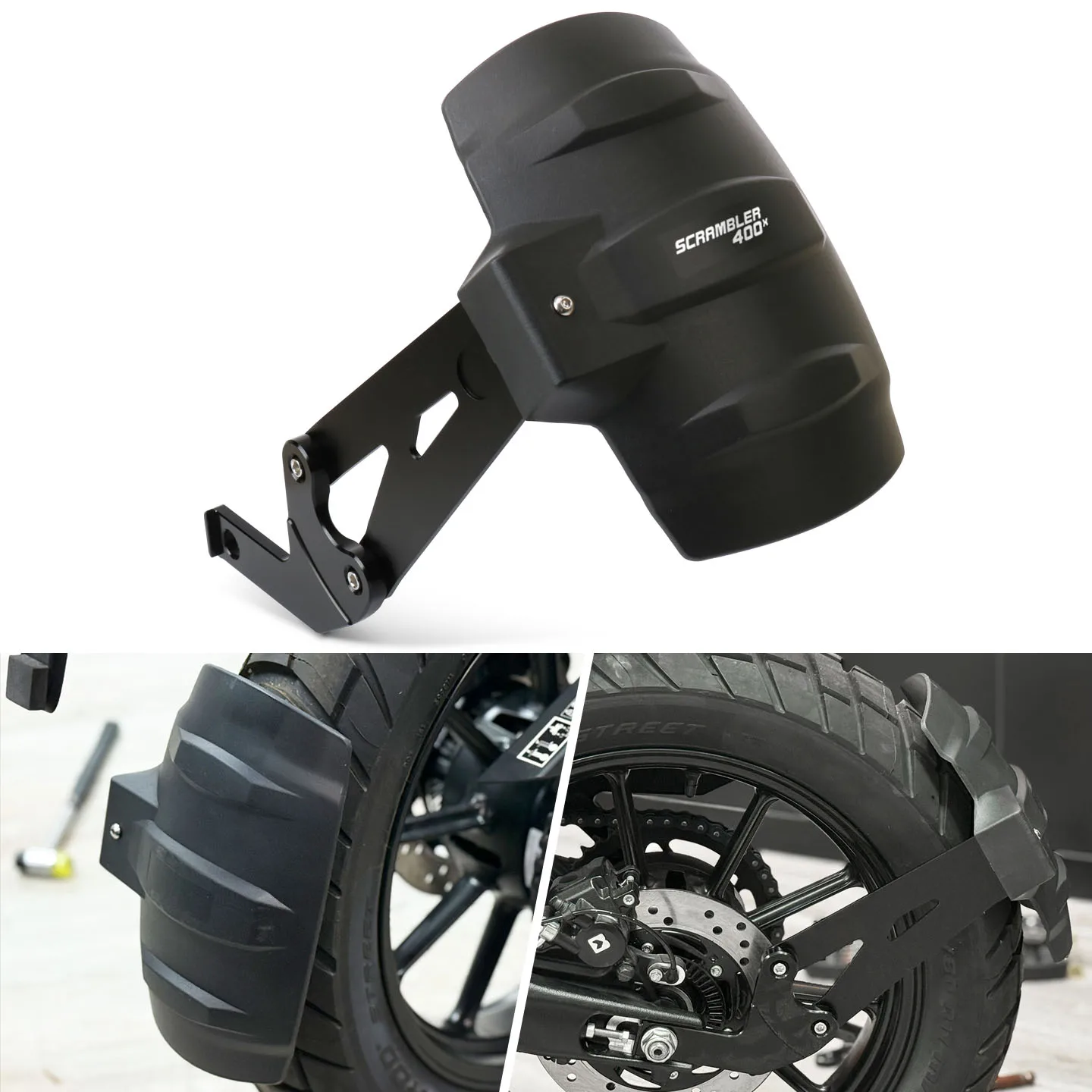 

Motorcycle Rear Fender Wheel Tire Hugger Mudguard Splash Guard Mud Guard Cover For Speed 400 Scrambler 400X 2024-2025