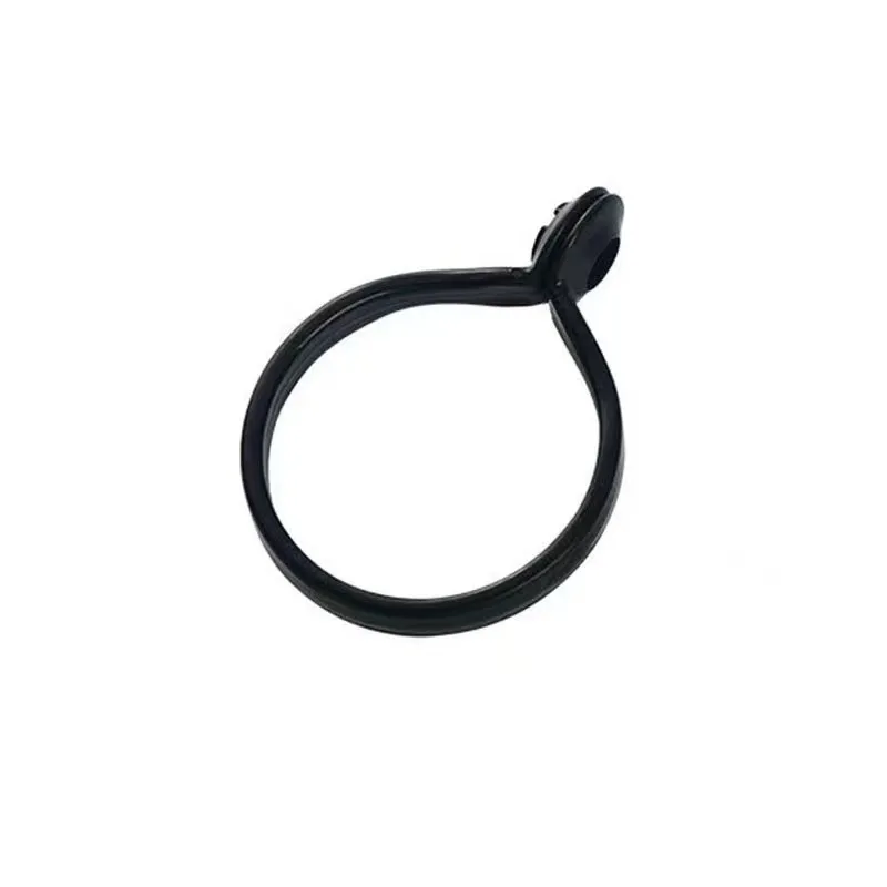 22 pcs 35mm Split Ring Drapery Hooks for Bathroom Sheer Curtain, No Rod Removal Needed, Easy Open Close Design, Black