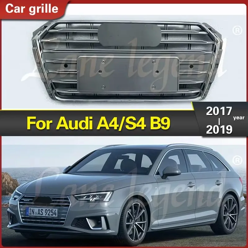 Auto Frontstoßstangengrill Kühlergrill Racing Grill für Audi A4/S4 B9 2017-2019 Oberer Ersatz Lufteinlassgitter Zubehör