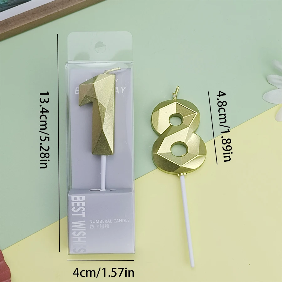 Goldene silbrige digitale Kerzen, verziert mit 0–9 Kuchenkerzen, alles Gute zum Geburtstag, Zahlenkerzen für die erste Geburtstagsfeier von Kindern – Detail 4