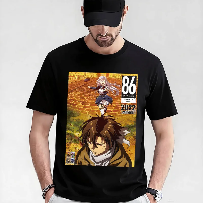 

0526 Sci-Fi Anime 86 Eighty Six Gift t shirt Manga Graphic Tee Y2K Clothes Short Sleeve All size Tops S-6XL Cartoon Streetwear