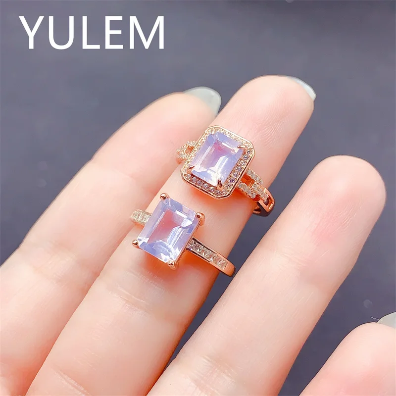 Designer Natural Amethyst S925 Sterling Silver Ring Luxury Women Jewelry Ideal Fashion Gift Elegant Sophisticated Stylish