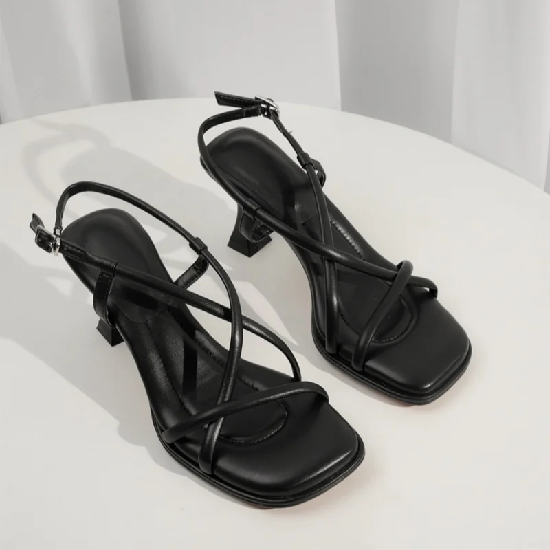 *Fashionable and Hot Selling Sexy Banquet High-heeled Sandals for Women Summer New Square Comfortable and Elegant Casual Sandals view 4
