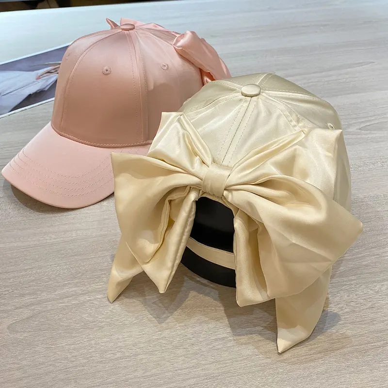 

Spring and Summer Ladies Baseball Cap Fashion Big Bow Personality Sun Hat Autumn Travel Wild Casual Outdoor Street Peaked Caps