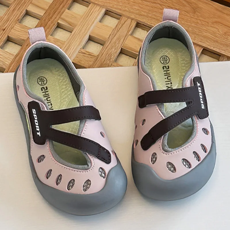 

Kids Toes Capped Sport Sandals Breathable Non-slip Soft Sole Children Summer Casual Shoes Kids Running Shoes Hook Loop