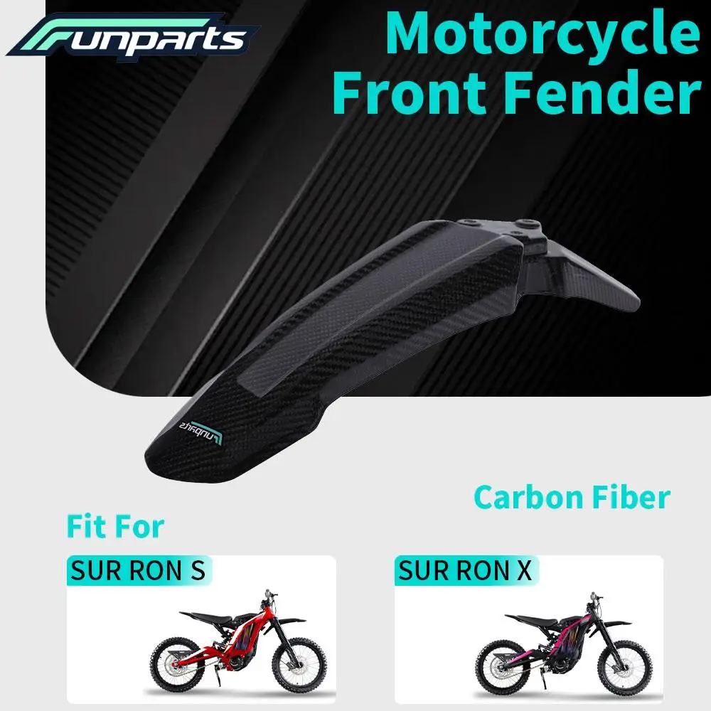 

Funparts Carbon Fiber Motorcycle Front Fender Mudguards For Surron Sur-Ron Sur Ron Lightbee Light Bee X S L1E Electric Bike