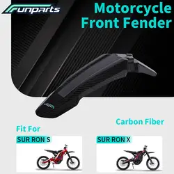 Funparts Carbon Fiber Motorcycle Front Fender Mudguards For Surron Sur-Ron Sur Ron Lightbee Light Bee X S L1E Electric Bike