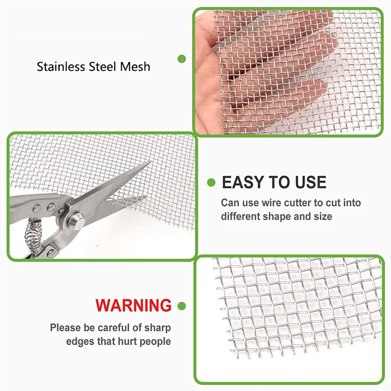 4-500mesh stainless filter mesh Stainless Steel Mesh Filter Net Metal Fix Mesh Filtration Screening Sheet Screening filter