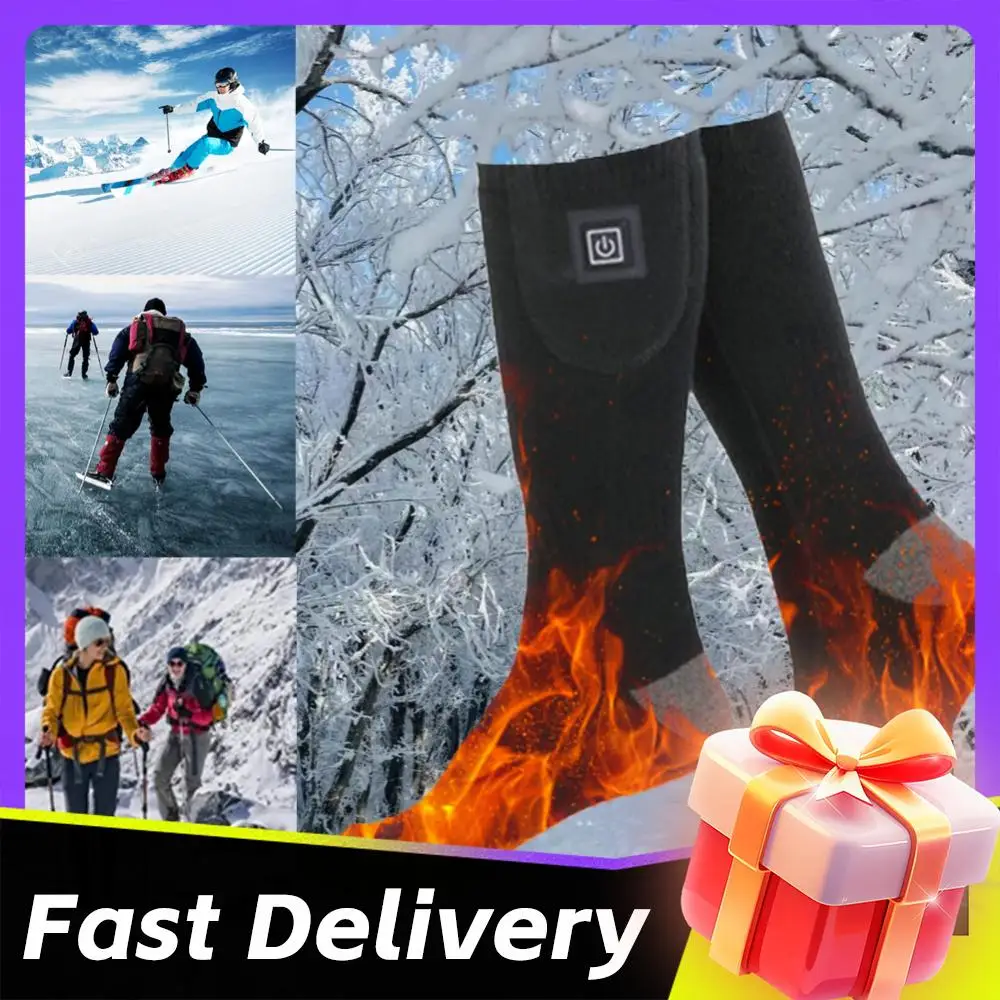 

3 Level Temperature Winter Heating Socks Cold-Proof Winter Warm Thermal Socks Electric Heating Socks for Outdoor Skiing Hiking