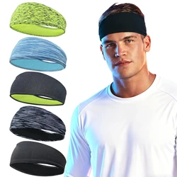4/5pcs Sweatband for Men Women Elastic Sport Hairbands Head Band Yoga Headbands Headwear Headwrap Sport Workout Hair Accessories