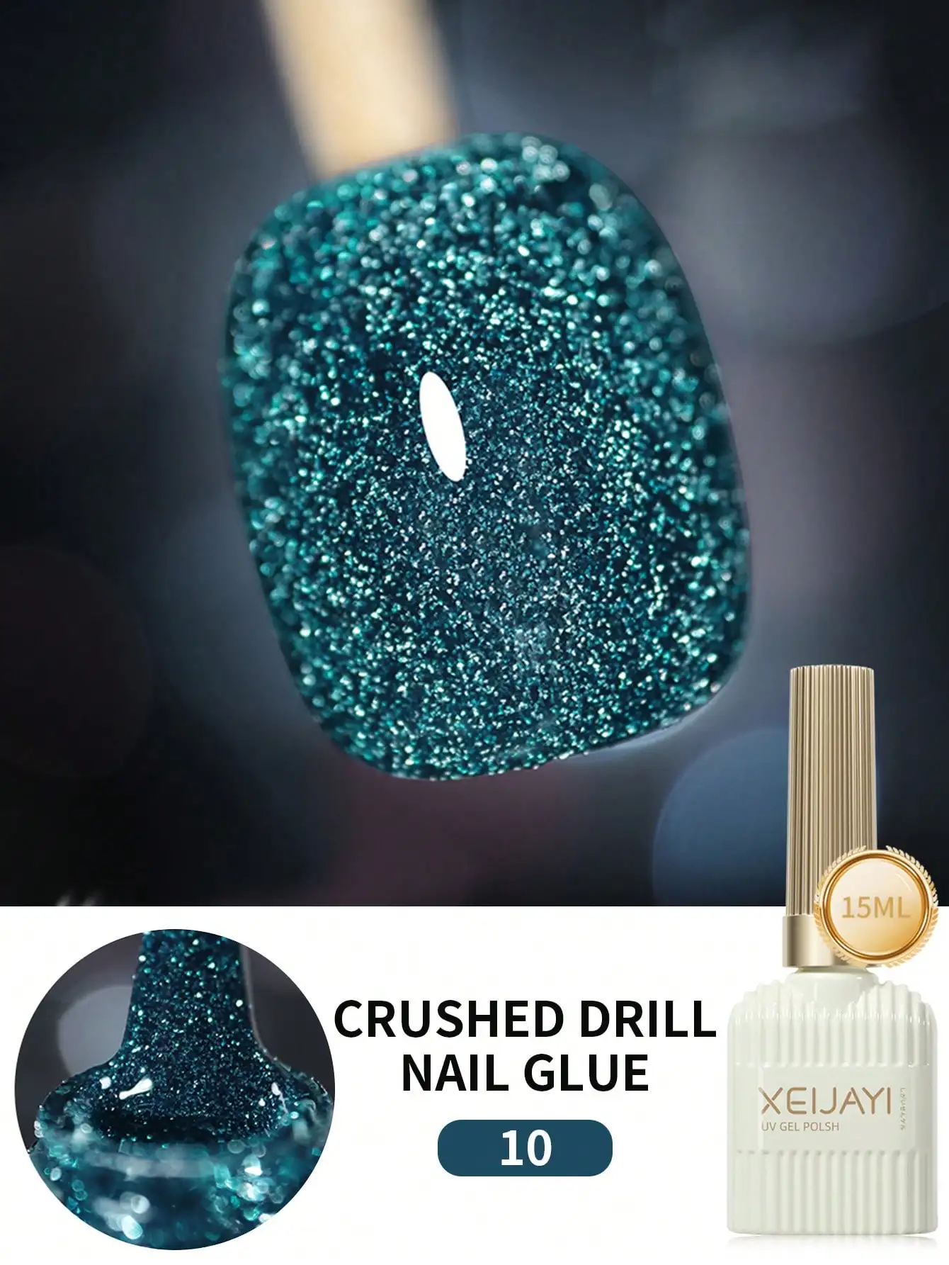 15 ml 12 kleuren reflecterende disco diamanten gel nagellak met de holografische glitter diamantcollectie gel nagellak - afbeelding 1