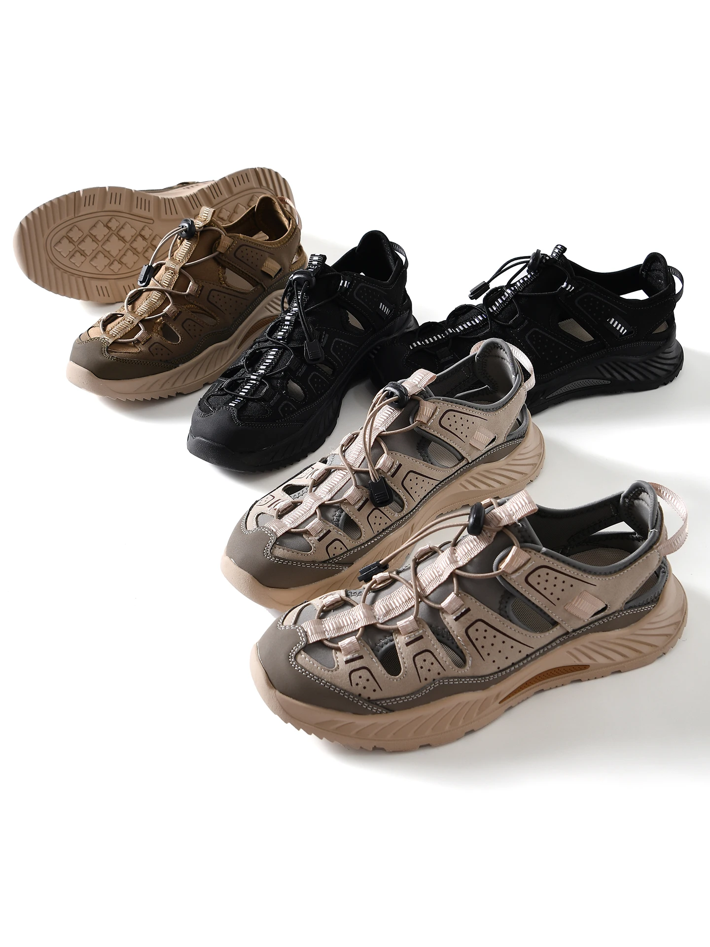mountain-series-hiking-shoes-anti-slip-wear-resistant-comfortable-breathable-summer-men's-outdoor-sandals-slip-on-casual-loafers