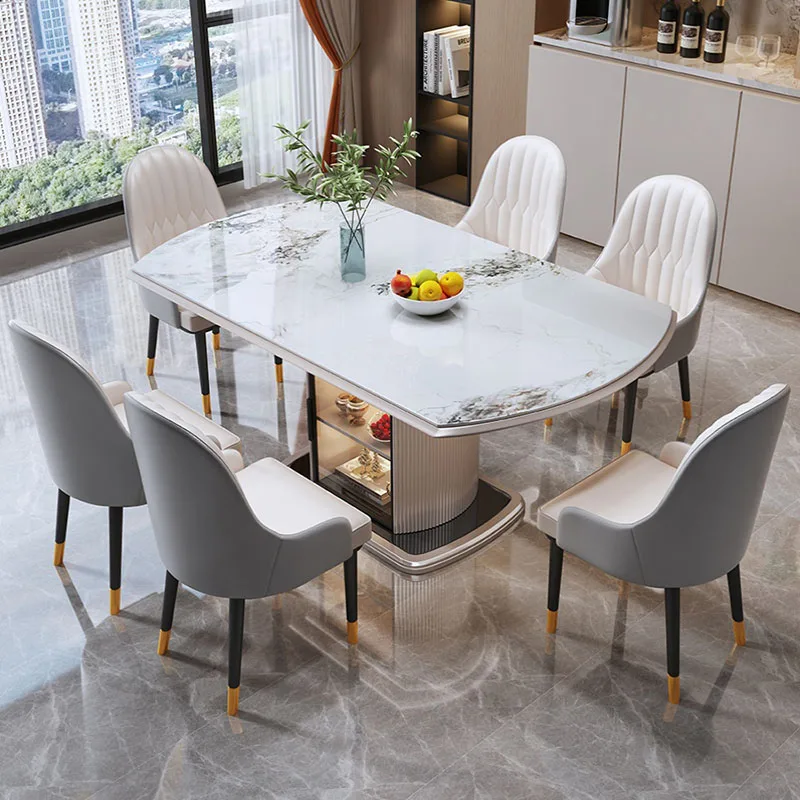 Round Marble Dining Table Round Luxury Modern Living Room Dining Table Nordic Minimalist Mesas De Jantar Kitchen Furniture