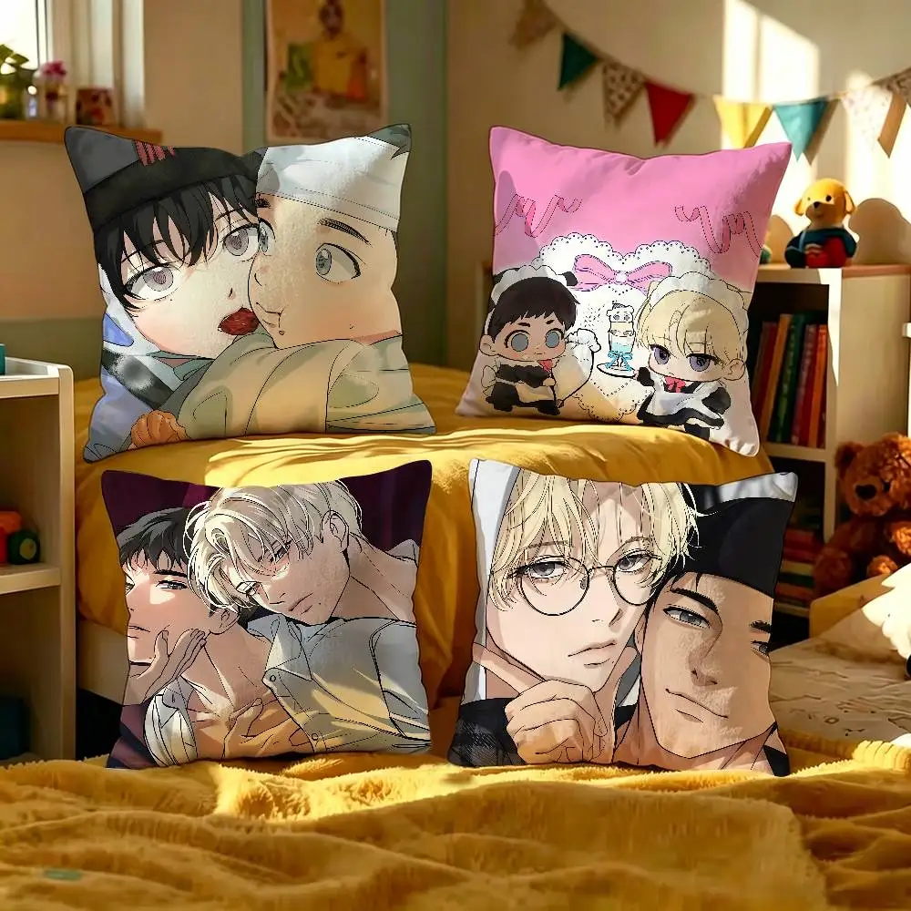 B-Backlight-BL Manhwa pillow cover sofa cushion cover home room decoration children gift