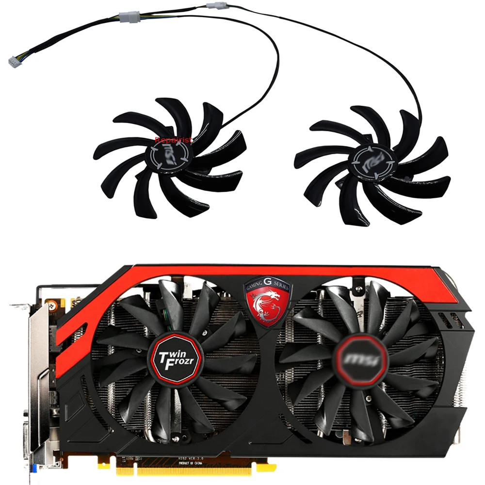 2 pz/set, 95mm di diametro, fai da te PLD10010B12HH, ventola della scheda grafica, per MSI TWIN FROZR IV, per MSI Radeon HD 7850, raffreddamento delle schede Video VGA