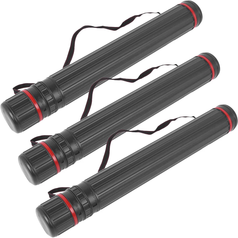 3 قطعة أنبوب ملصق قابل للتمديد حقيبة حمل فنية تلسكوبية محمولة لتخزين اللوحة مع حزام أنبوب الرسم الفنانين #2