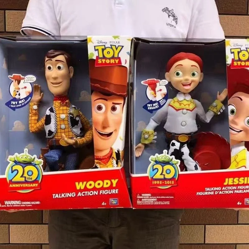 

Интерактивные куклы из мультфильма «История игрушек» к 20-летию, говорящие фигурки с тяговым механизмом, ковбойский шериф Вуди, ковбойка Джесси, коллекционные подарки