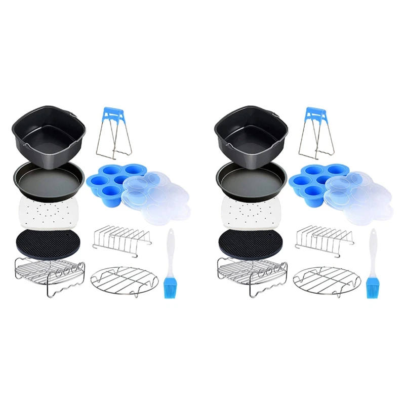 

2X Air Fryer Accessories Compatible For Air Fryer, COSORI And Deluxe Deep Fryer Accessories Set Of 12-6.5