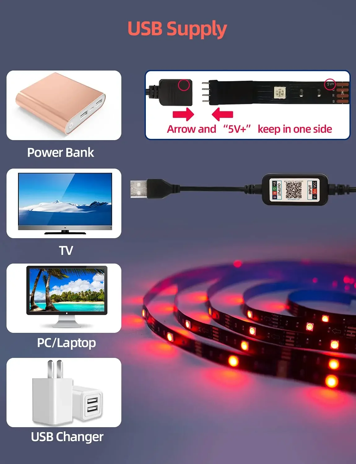 LED Strip Light Bluetooth kontrola aplikacji komórkowy podświetlenie TV RGB5050 sterowanie głosem do hotelu, Bar, KTV, dom sypialnia Ambient Lights