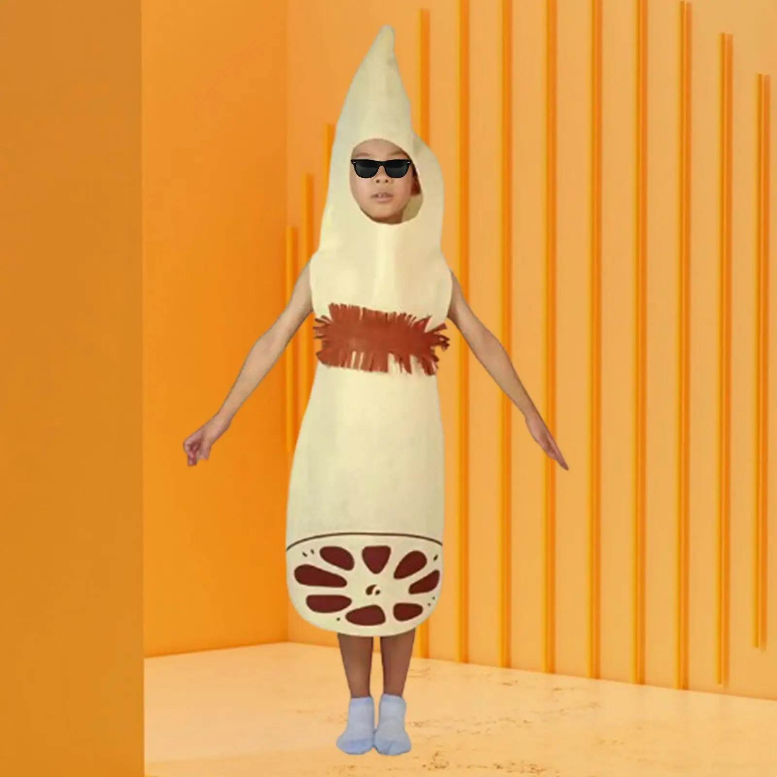 Lotus Root Costume Soft Dressing up Breathable Clothes Veggie Cosplay Outfit