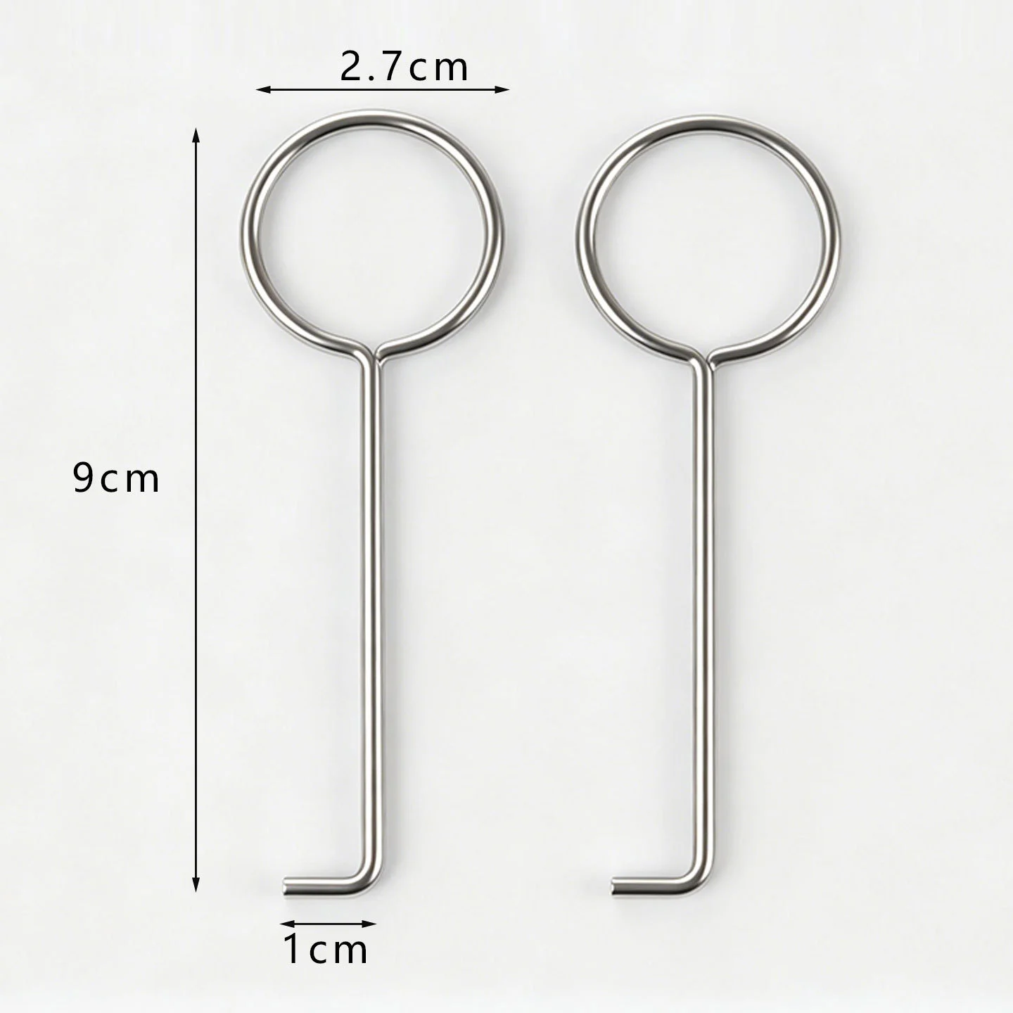 Set of 5 Hooks for Lifting Drain Keys, Stainless Steel Hooks for Floor Drain Disassembly, Pulling Drain Grates in Kitchens
