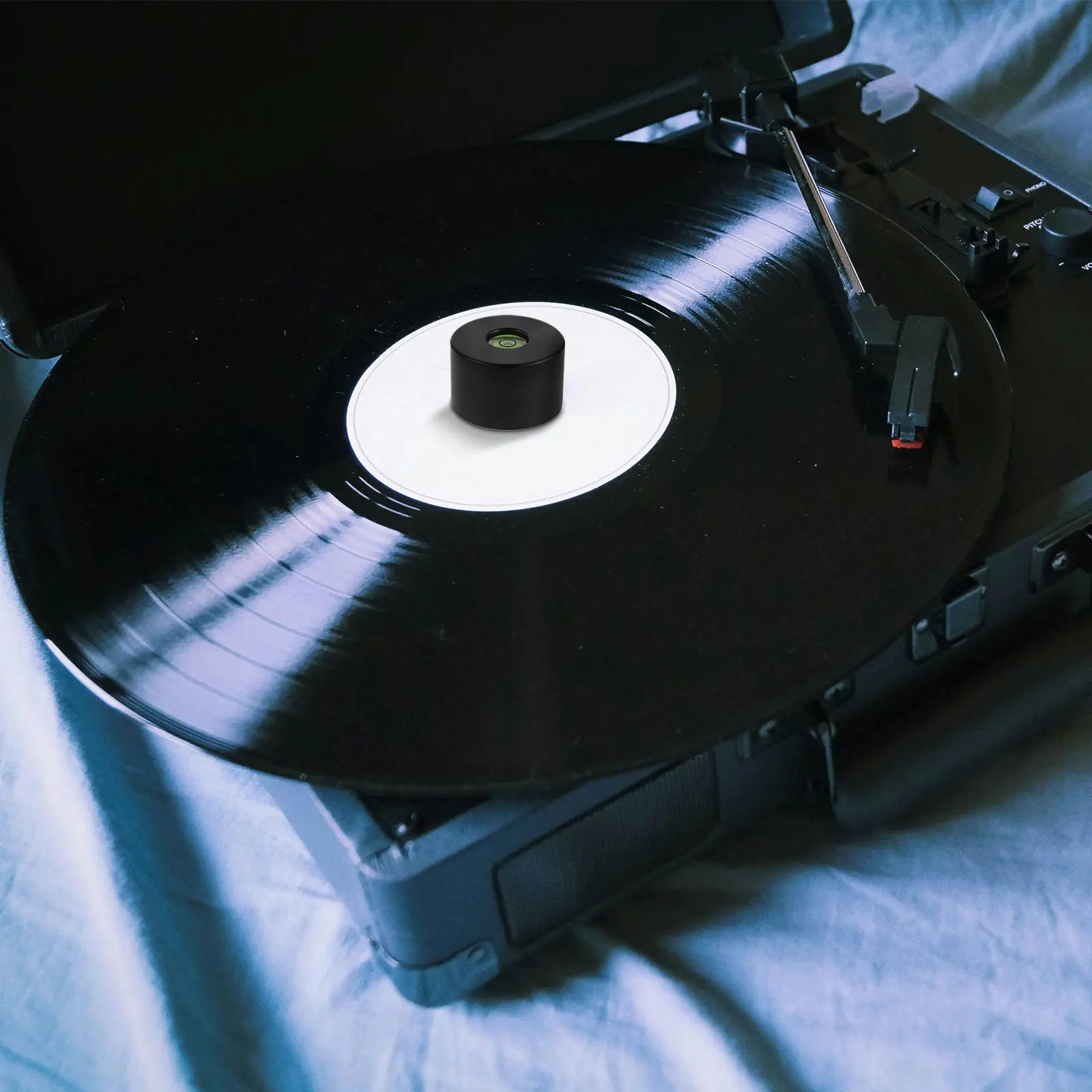 Turntable Stabilizer Vinyl Weight Bubble Level 200G Record Player Stabilizer Vibration Control Record Weight for Vinyl Music