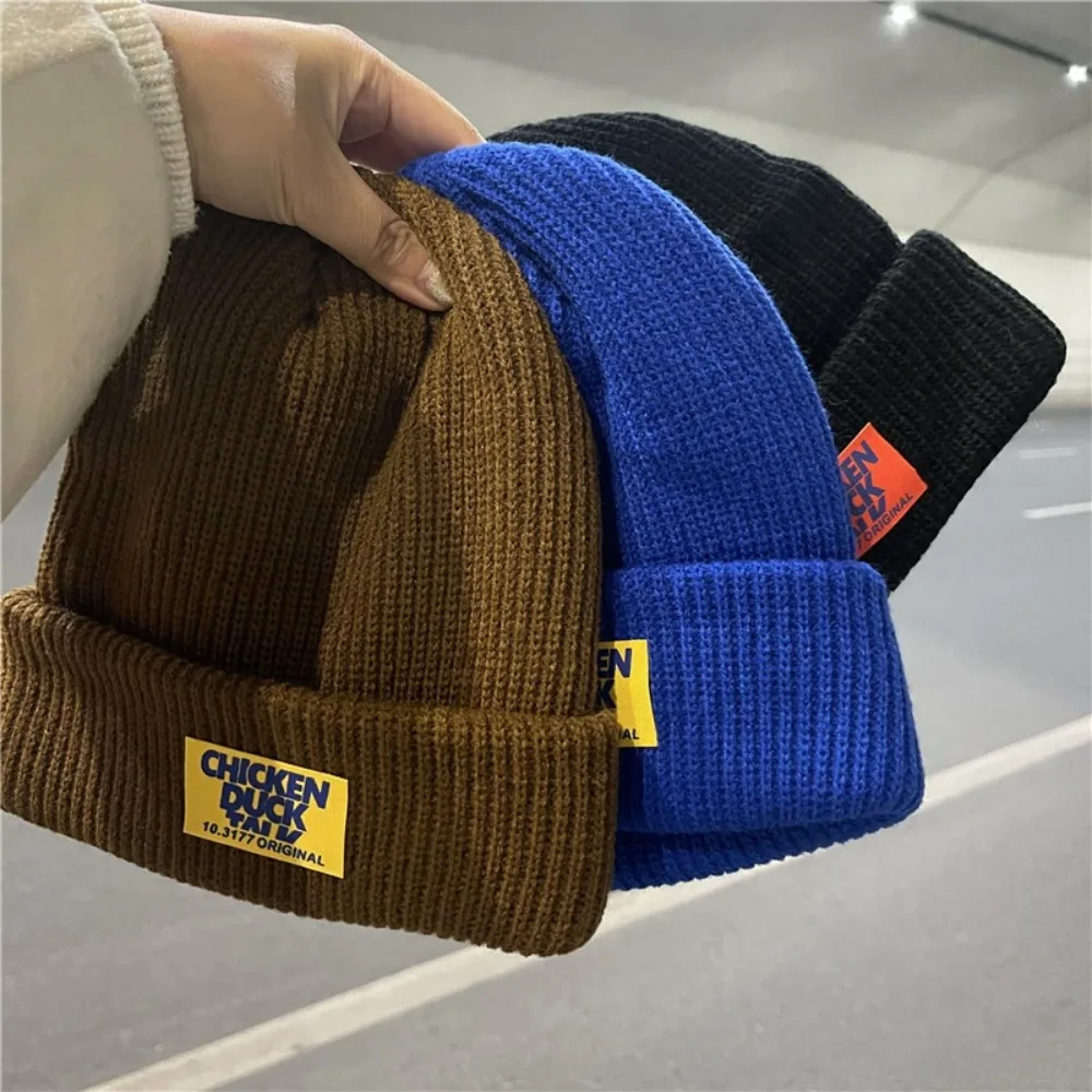 High Quality American Street Style Knitted Hats Warm Unisex Ear Protection Hat Brimless Hat
