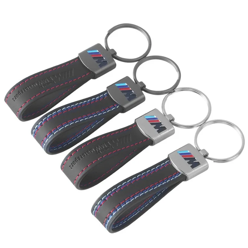 Leather Car Emblem Key Fobs Keyring Key Chain Decoration for Bmw M Performance G30 G32 Auto Interior Modification Accessories image 6