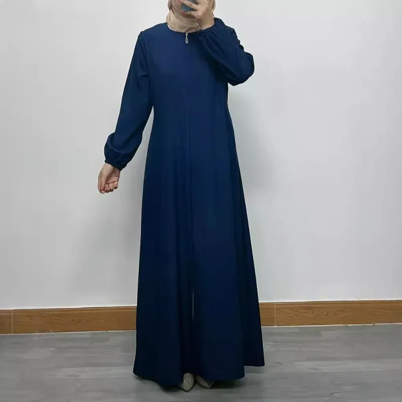 

Fashion Embroidery Elegant Dubai Abaya Dress Long Robe Arabic Middle East Floral Beaded Kaftan for Women