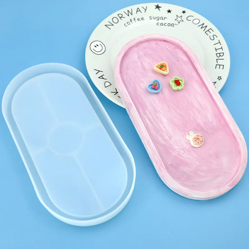 

Большая овальная подставка для декоративных инструментов из эпоксидной смолы «сделай сам», силиконовая форма для подставки XG1160