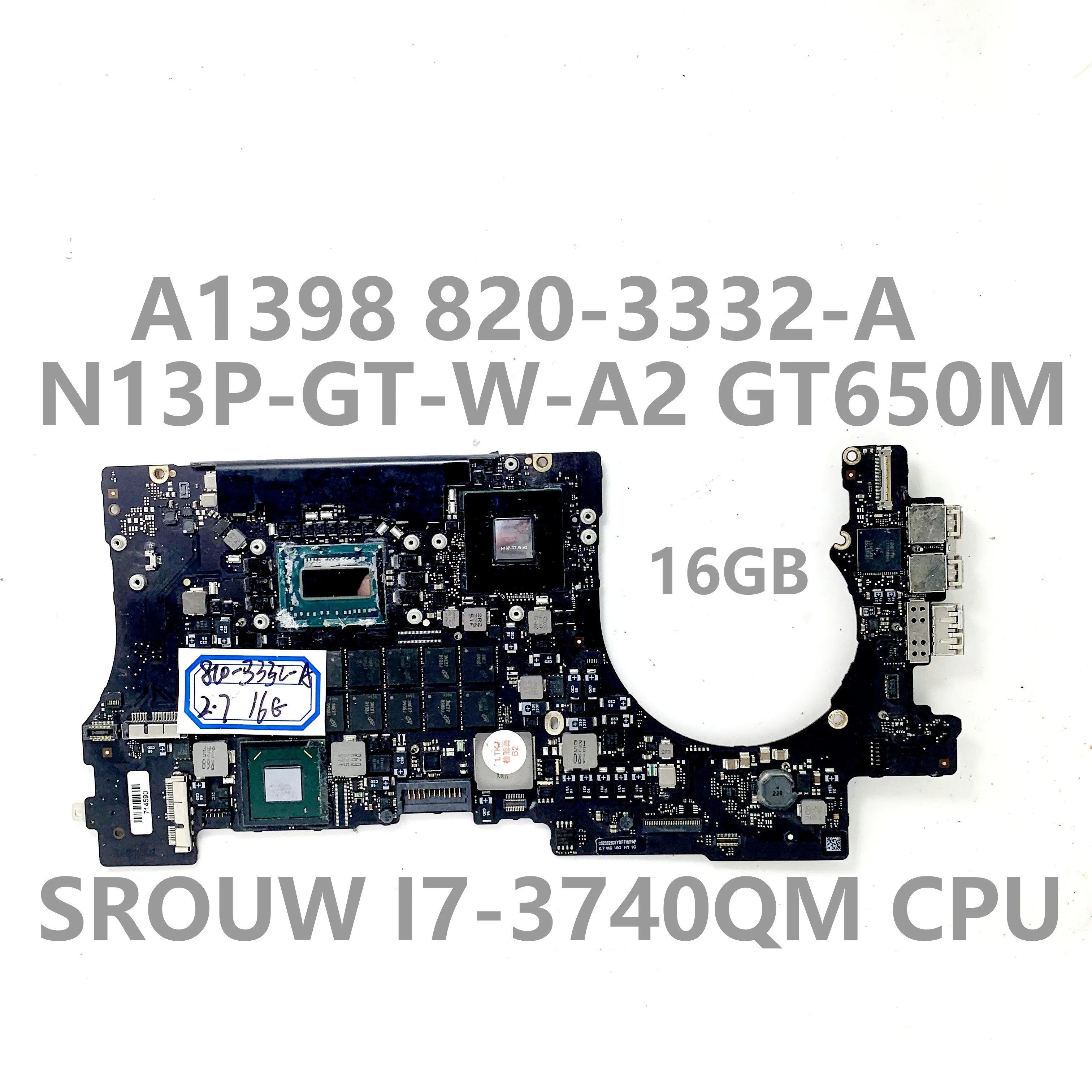 820-3332-A 2.7Ghz 16GB For APPLE Macbook Pro 15